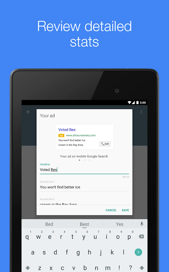   AdWords Express – Capture d'écran 