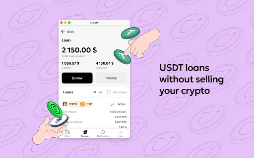 Crypto wallet – Bitcoin & USDT