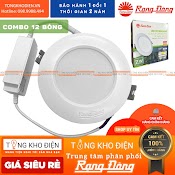 [Combo 12 Bóng] Đèn Led Âm Trần Đổi Màu 7W Khoét Lỗ 90Mm Rạng Đông - Samsung Chipled