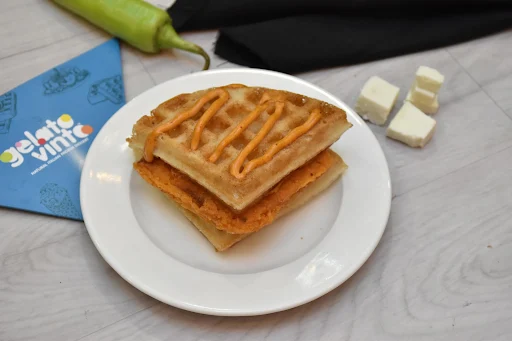 Waffle With Spicy Paneer