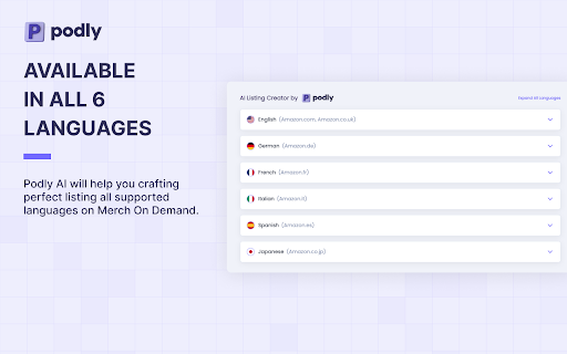 Podly - AI Toolset for Merch By Amazon