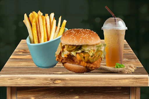 1 Spicy Chicken Burger + 1 M. Fries + 1 Splash