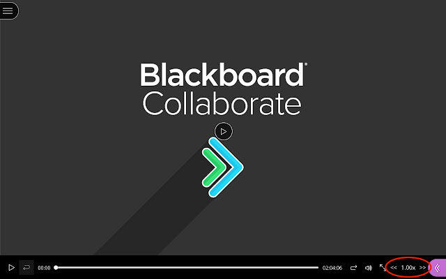 Blackboard Collaborate Speed Control chrome extension