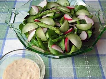 Irish Spring Salad with Buttermilk Cream Dressing