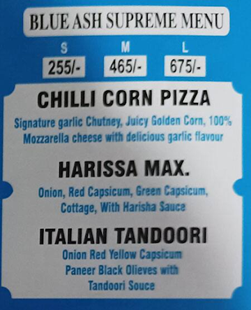 Blue Ash Pizza menu 