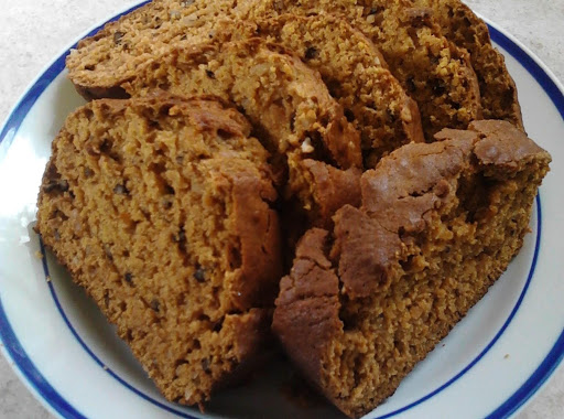 Delicious and moist, this bread is my family's favorite! Though you can still taste notes of cinnamon and nutmeg, it's the sweet pumpkin flavor that really shines through here!