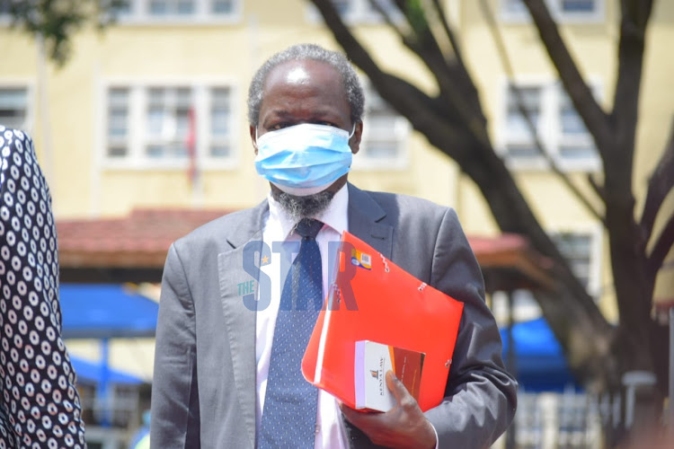 Justice David Njagi Marete arrives for his interview for Supreme Court Judge before the Judicial Service Commission on May 3, 2021.