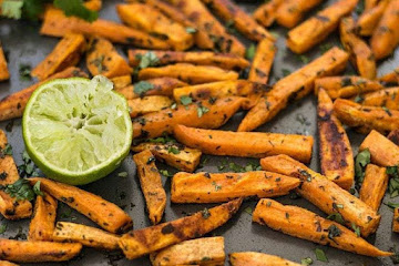 Cumin Lime Roasted Sweet Potatoes