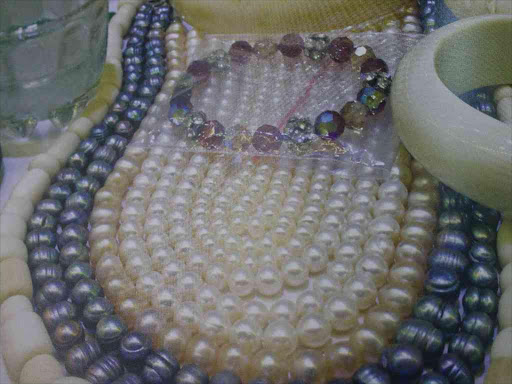 A file photo of pieces of jewellery crafted from ivory.