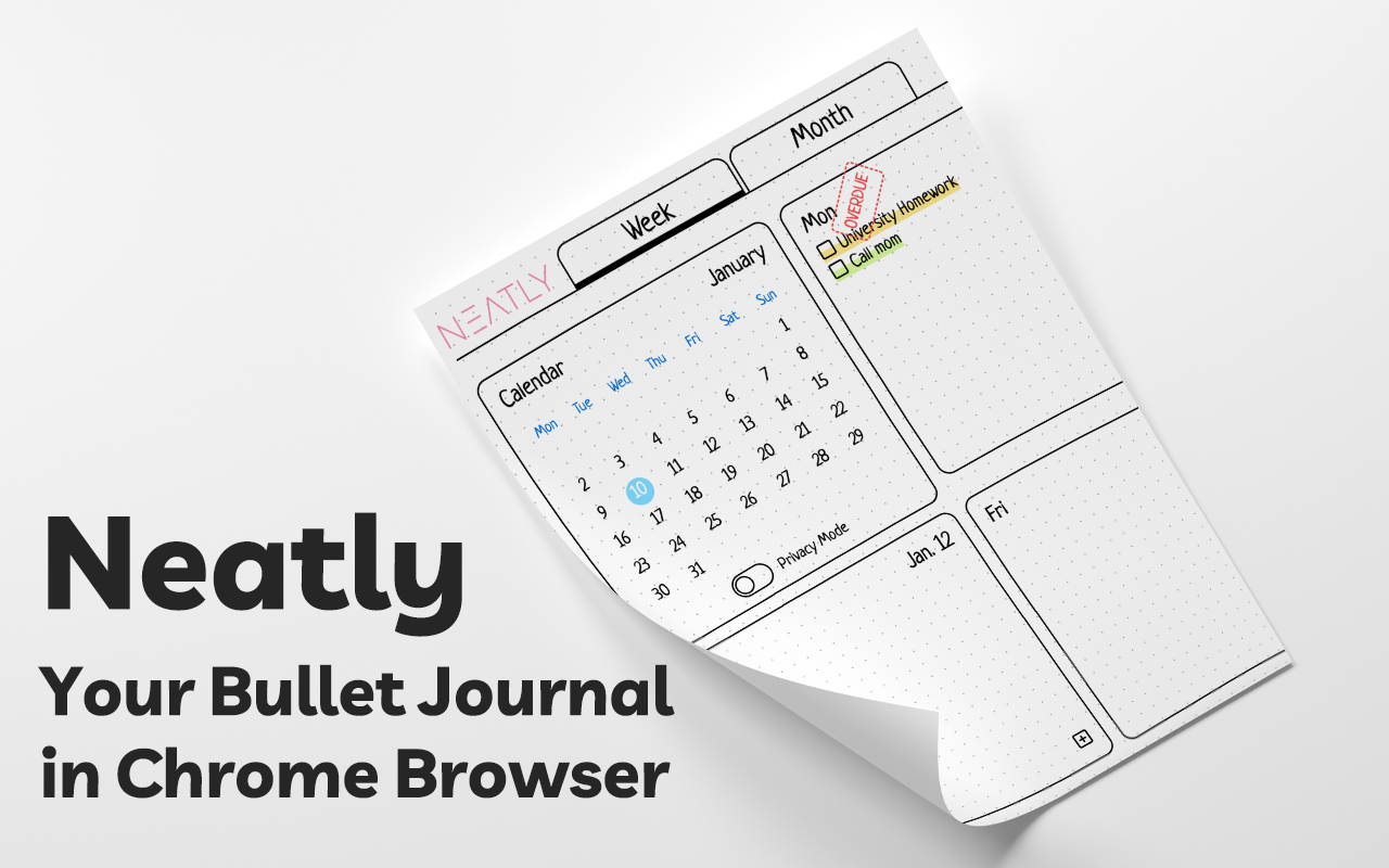 Neatly - Bullet Journal and Task Manager Preview image 2