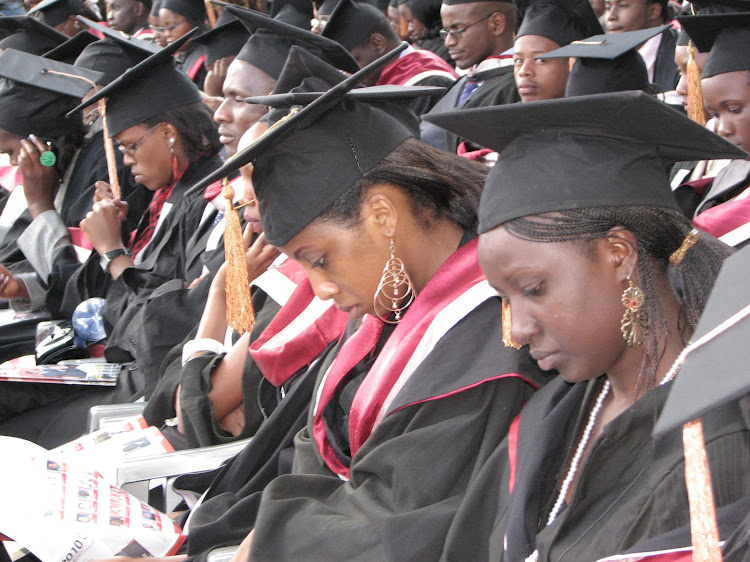 A section of graduands during a past graduation ceremony.