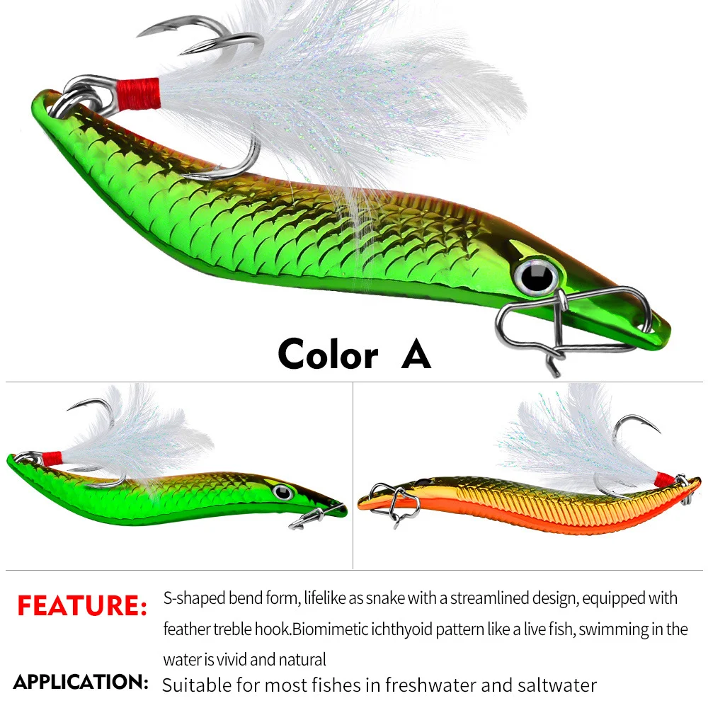 Title 3, Luya Glitter S Metal Warped Mouth Bass Iron Pla...