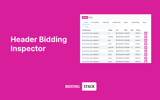 Header Bidding Inspector by BiddingStack