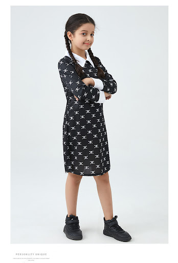 Title 4, Girls Skull Costume Dress COS for Children Perf...