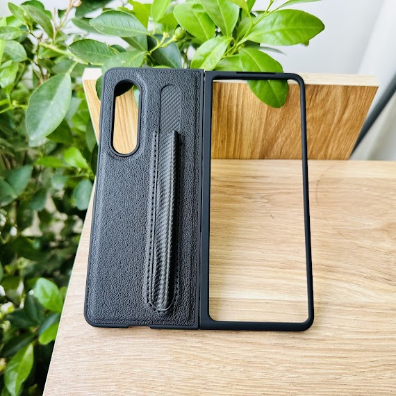 Ốp Lưng Da Dành Cho Galaxy Z Fold 3 Có Để Bút Cảm Ứng