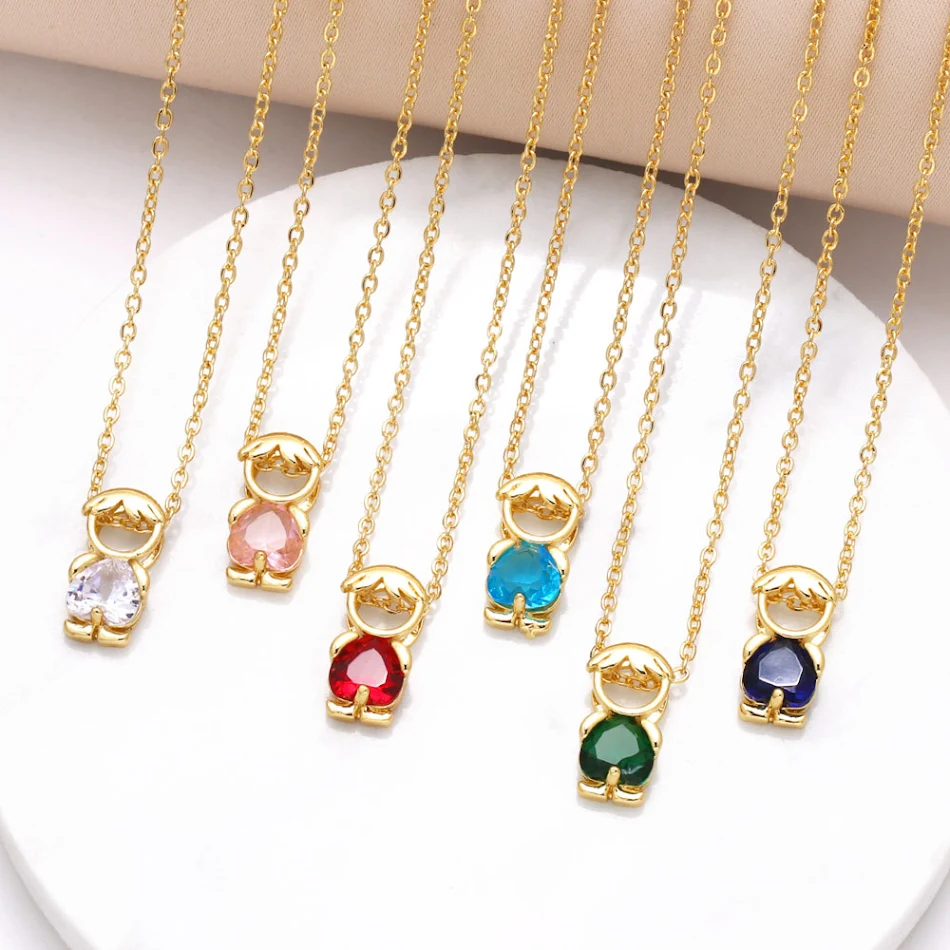 Collier pendentif cœur en zircon pour garçon, un cadeau idéal. Bijou enfant élégant et durable, parfait pour toutes les occasions.