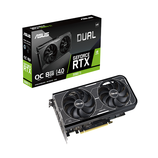 Card màn hình ASUS Dual GeForce RTX 3060 Ti OC Edition 8GB GDDR6X (DUAL-RTX3060TI-O8GD6X)