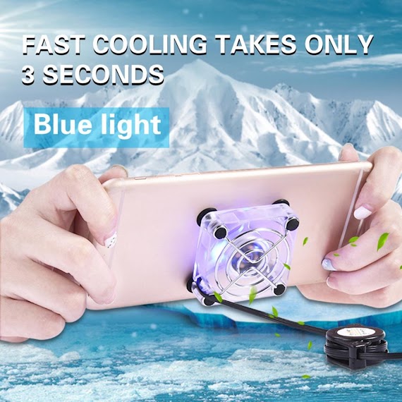 【Ky】Universal Portable Mobile Phone Tablet Radiator Cooling Fan With Suction Cups