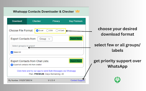 WA Download Group Phone Numbers & Check, Verify & Filter WA Number