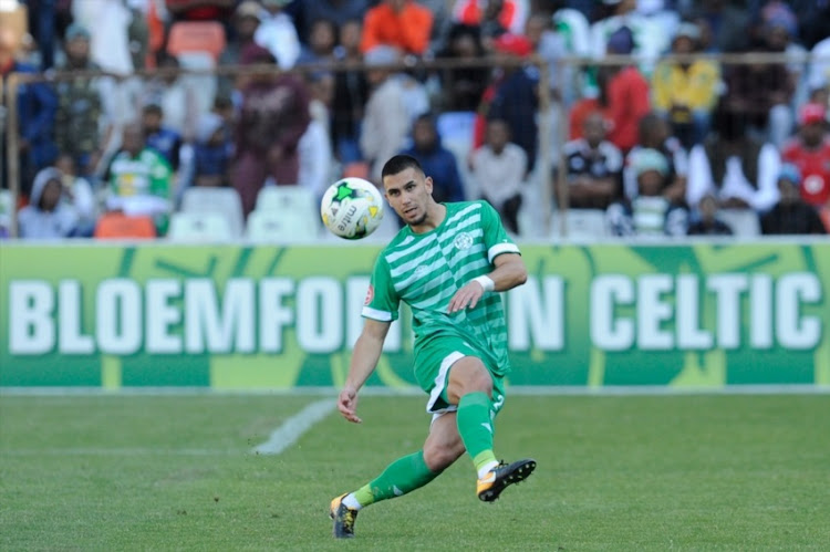 Lorenzo Gordinho of Celtics during the Absa Premiership match between Bloemfontein Celtic and Orlando Pirates at Free State Stadium on August 19, 2018 in Bloemfontein, South Africa.