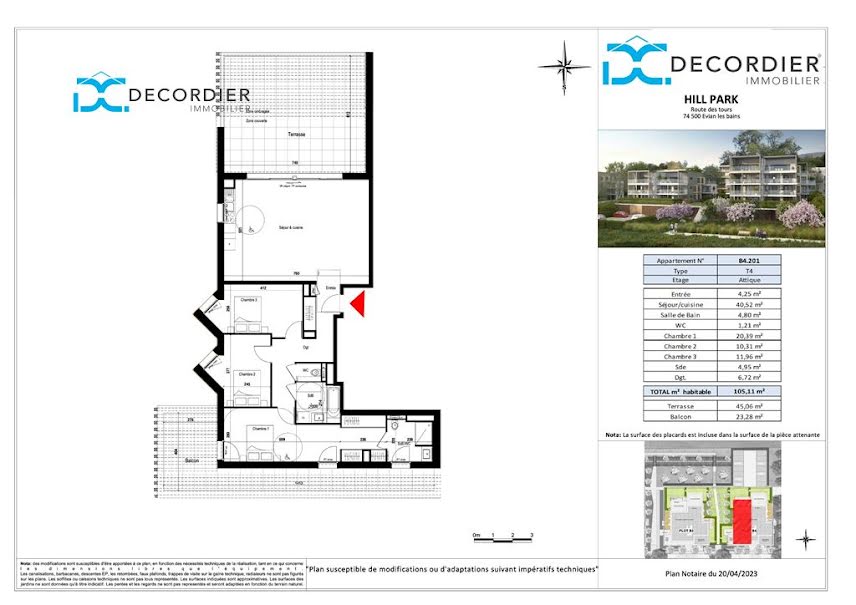 Vente appartement 4 pièces 105.11 m² à Evian-les-Bains (74500), 671 000 €