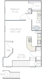 1 Bed 1 Bath