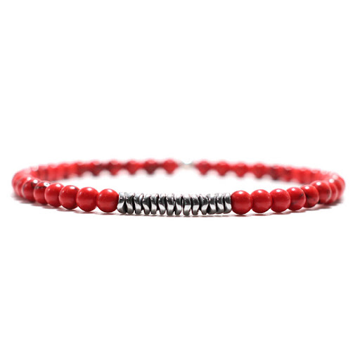 Title 4, Silver Natural Stone Bracelet, a stylish and el...