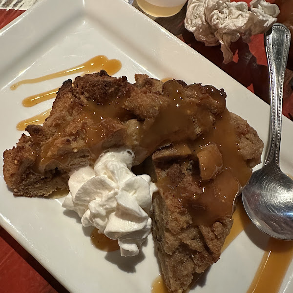 Sticky bread pudding