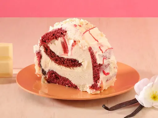 Red Velvet Roll Cake Slice