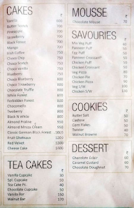 Bakers Cottage menu 2