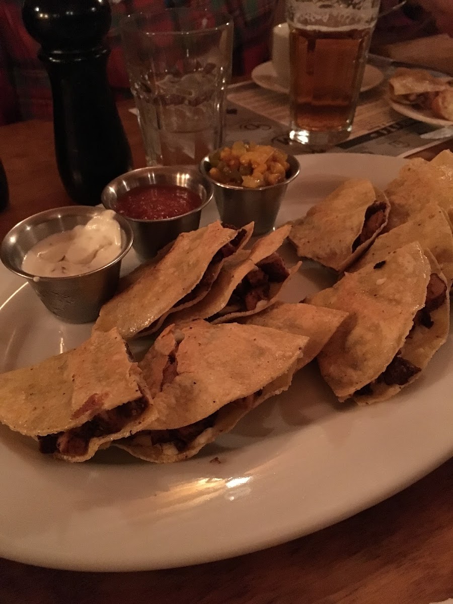 Pheasant quesadillas.  Spicy but delicious