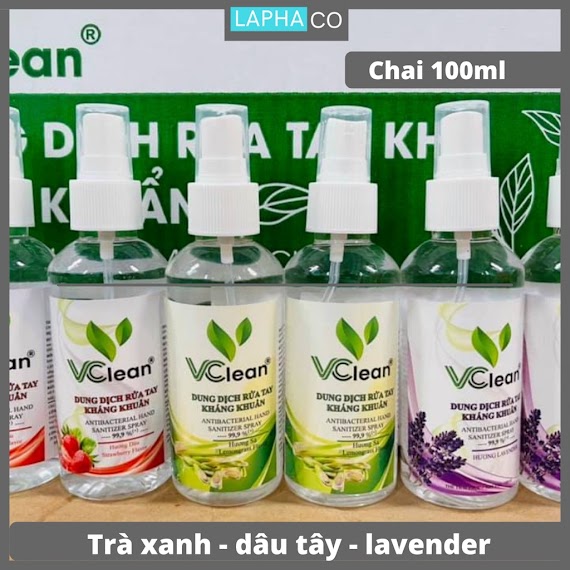 Xịt Rửa Tay Khô Vclean Sát Khuẩn Mềm Mịn Da 100Ml | Sát Khuẩn Tay, Đồ Vật, Khử Mùi