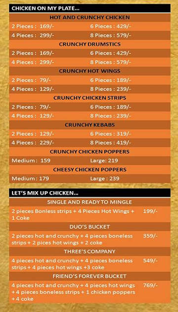 Crunchicken menu 