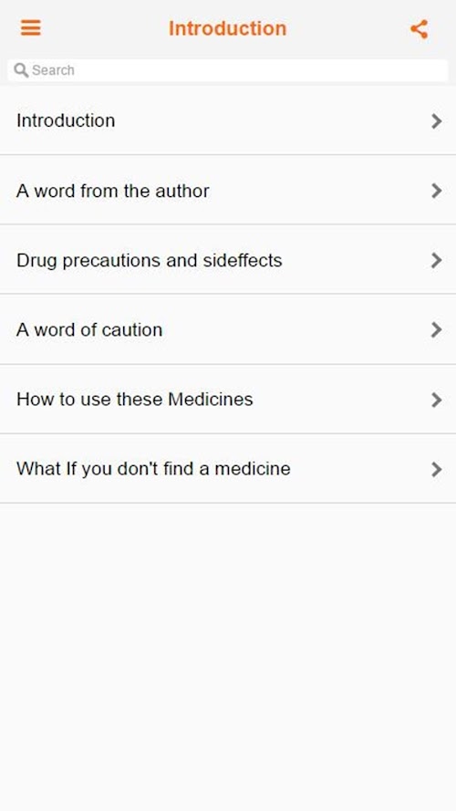 Android application Dr. Self screenshort