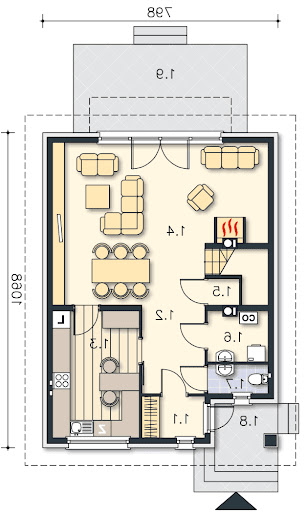 Malmo LMP236 - Rzut parteru