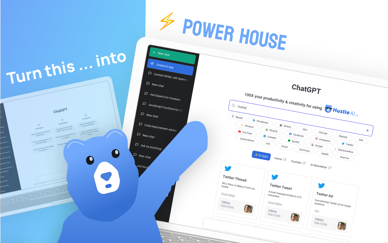 Hustle AI - Supercharged & Free ChatGPT Preview image 2