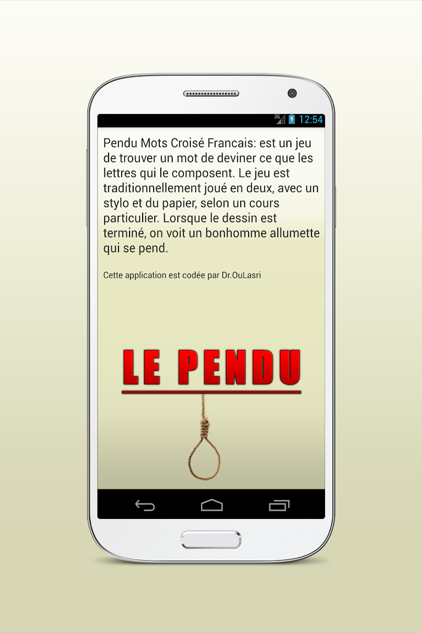 Pendu Mots Croisé Français Screen 2