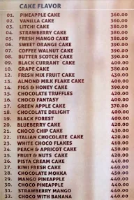 Cake Point menu 3