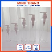 Chai Nhựa Pet Vòi Nhấn 100Ml/250Ml Chiết Mỹ Phẩm (Dầu Gội, Sửa Tắm, Gel Rửa Tay) - Chai Lọ Mỹ Phẩm