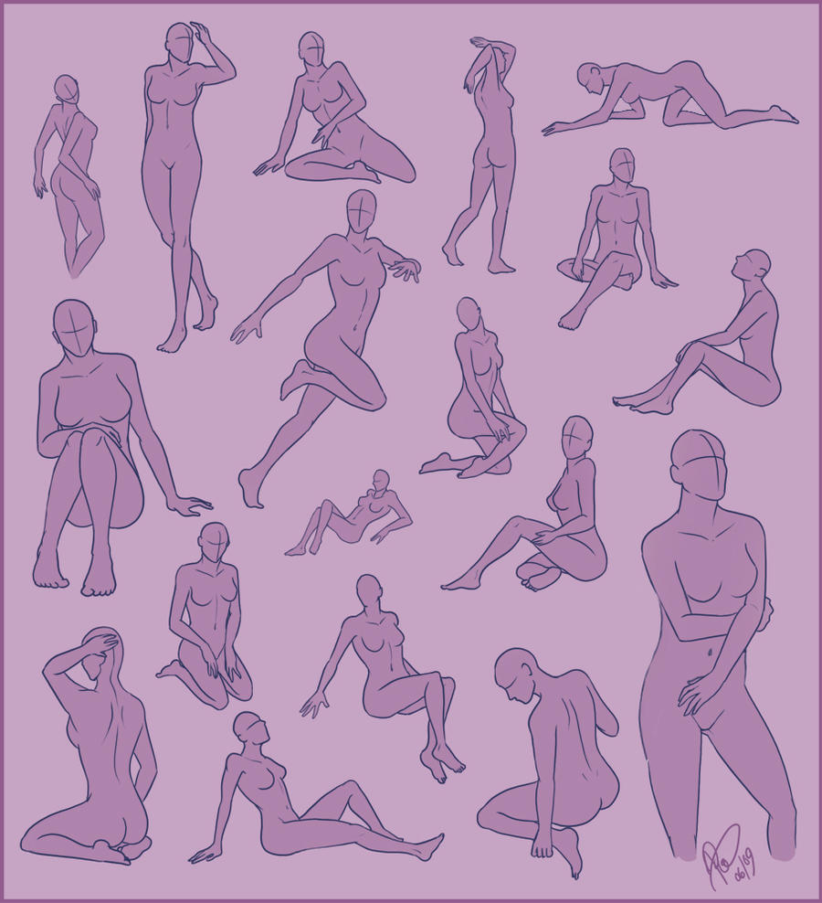 Poses básicas para practicar 🤓 #sketch #animedraw #artwork