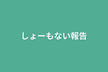 しょーもない報告