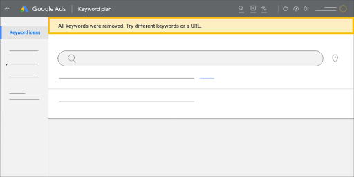 This image is an example of a keyword targeting error message.