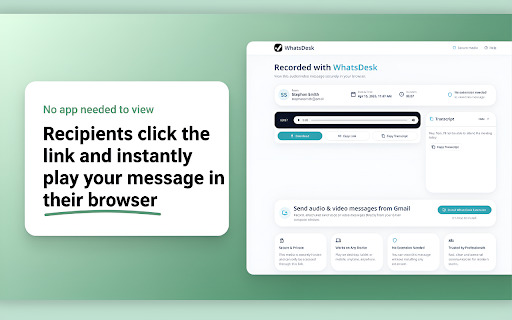 WhatsDesk – Audio, Video & Screen Recorder for Gmail screenshot 6