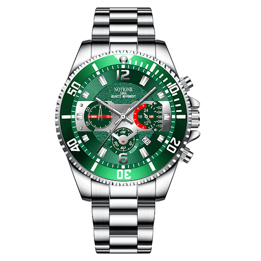 Title 2, Light Calendar Mens Stainless Steel Concept Wa...