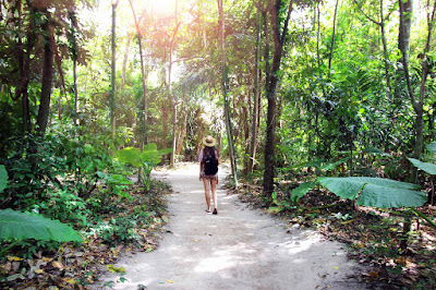 Walk across Surin Island on a simple pathway