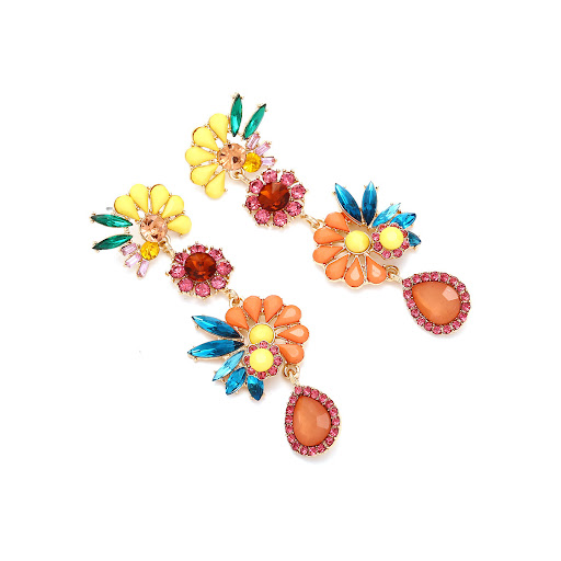 Title 2, Personalized Alloy Diamond Vintage Flower Color...
