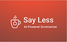 Say Less: AI Summarization Tool for Gmail small promo image