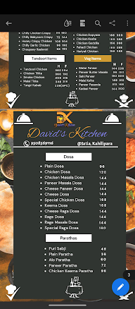 David's Kitchen menu 1