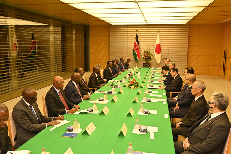 Bilteral talks between Kenya and Japana government in Tokyo, Japan on February 8, 2024