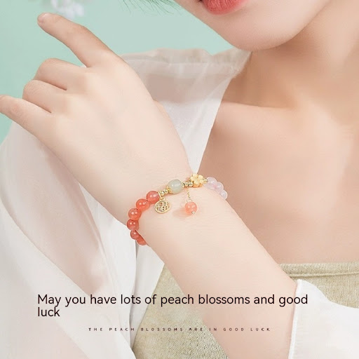 Title 5, Womens Sterling Silver Peach Blossom Hetian Ja...